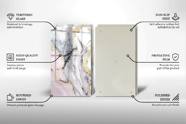 Tábua de cortar Mármore pastel