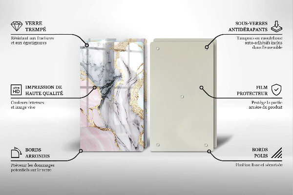 Tábua de cortar Mármore pastel