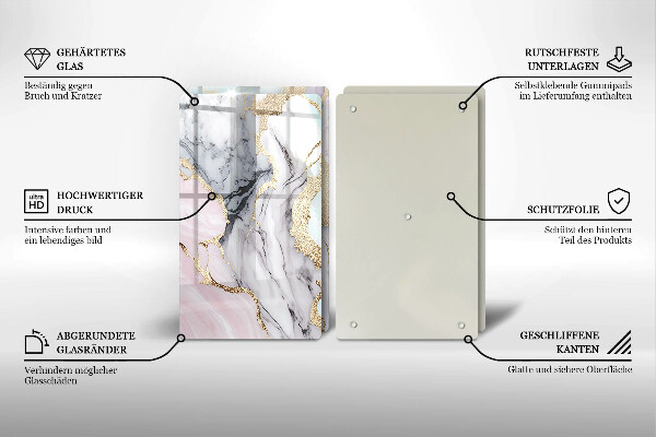 Tábua de cortar Mármore pastel