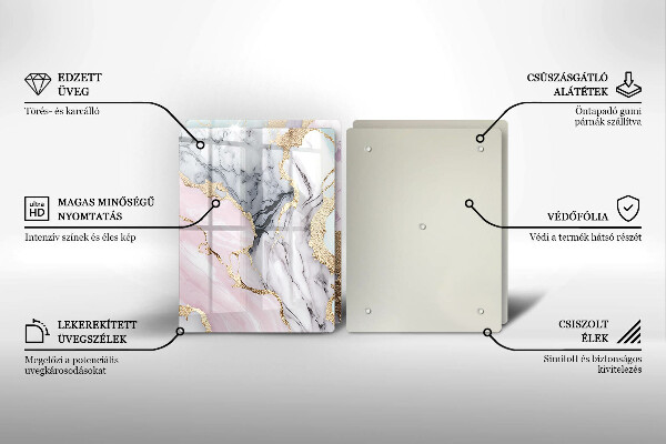 Tábua de cortar Mármore pastel