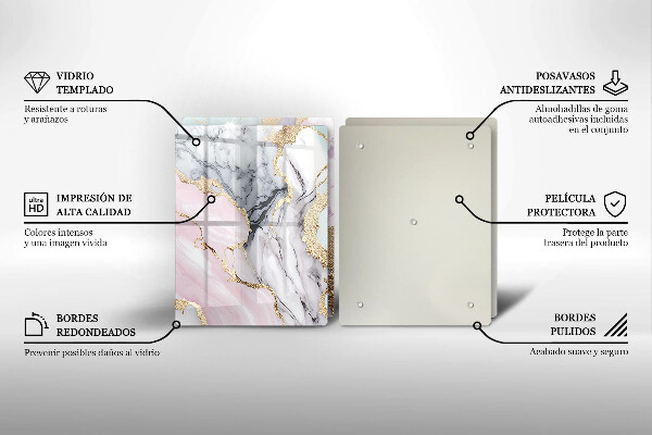 Tábua de cortar Mármore pastel