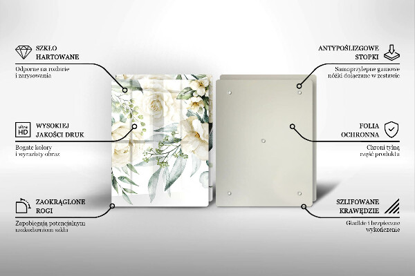 Tábua corte Flores em aquarela