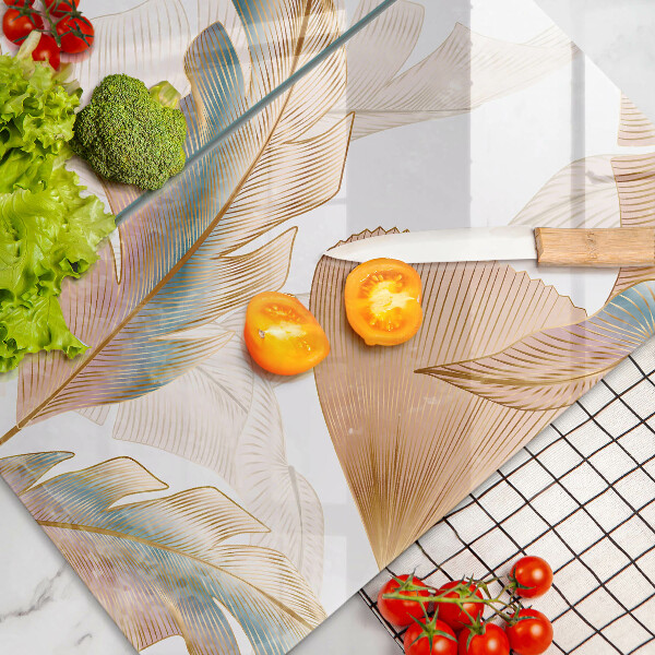 Tábua para cozinha Penas e folhas Boho