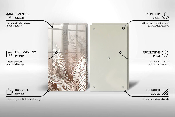 Tábua de corte Vegetação de folhagem Boho