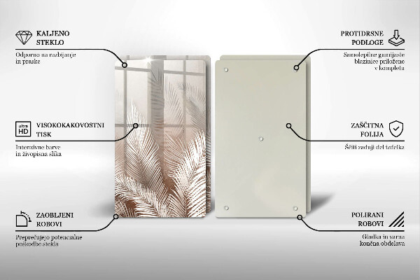 Tábua de corte Vegetação de folhagem Boho