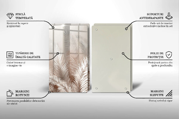 Tábua de corte Vegetação de folhagem Boho