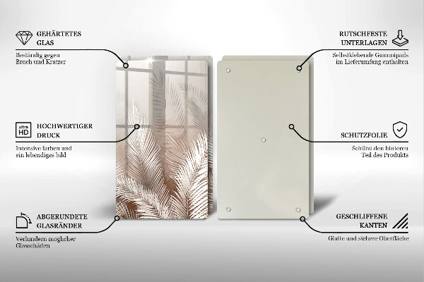 Tábua de corte Vegetação de folhagem Boho