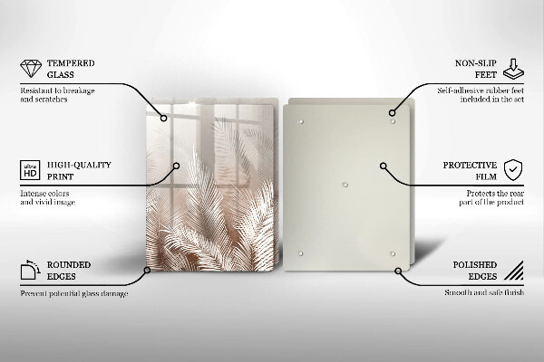 Tábua de corte Vegetação de folhagem Boho