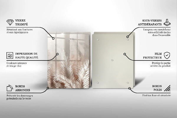 Tábua de corte Vegetação de folhagem Boho