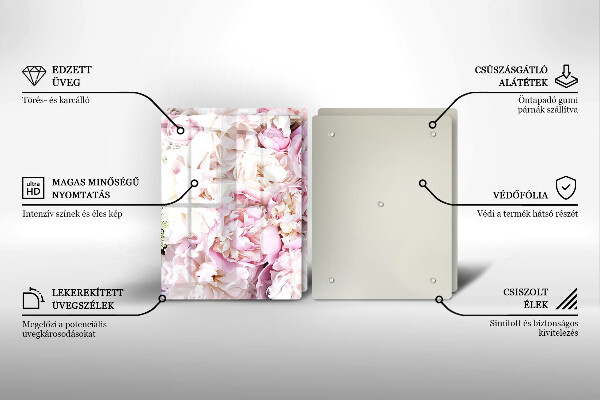 Tábua para cozinha Buquê de peônias