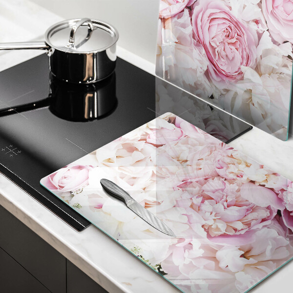 Tábua para cozinha Buquê de peônias