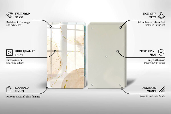 Tábua cozinha Formas boho brilhantes