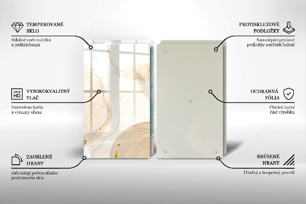 Tábua cozinha Formas boho brilhantes