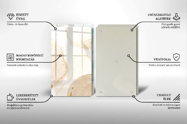 Tábua cozinha Formas boho brilhantes