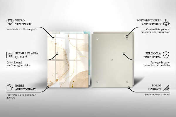 Tábua cozinha Formas boho brilhantes