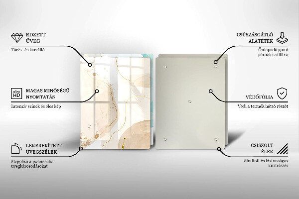 Tábua cozinha Formas boho brilhantes