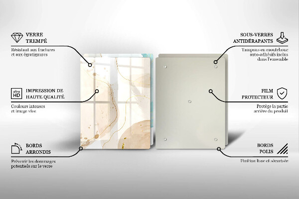 Tábua cozinha Formas boho brilhantes