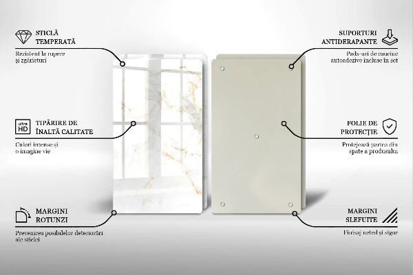 Tábua de corte Pedra de mármore elegante