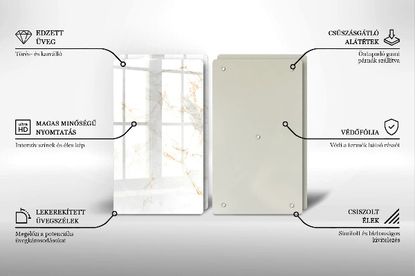 Tábua de corte Pedra de mármore elegante