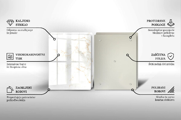 Tábua de corte Pedra de mármore elegante