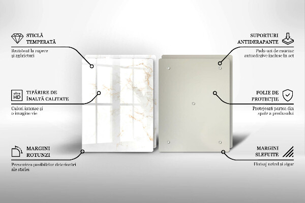 Tábua de corte Pedra de mármore elegante