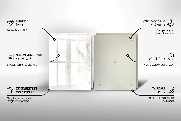 Tábua de corte Pedra de mármore elegante