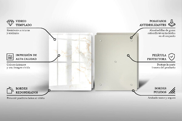 Tábua de corte Pedra de mármore elegante