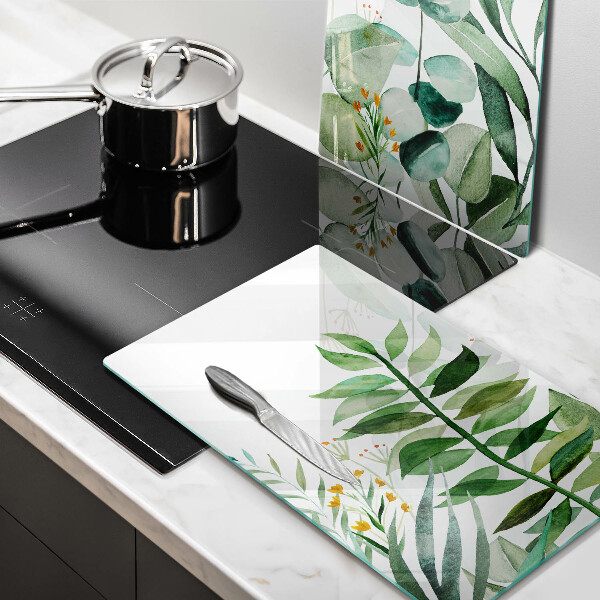 Tábua corte Ilustração de folhas de plantas