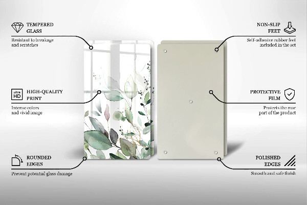 Tábua cozinha Plantas em aquarela