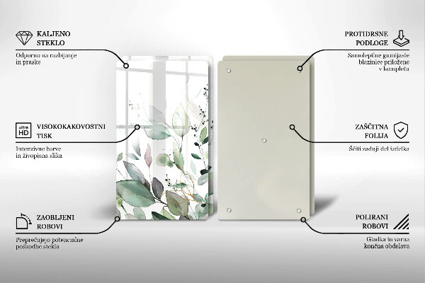 Tábua cozinha Plantas em aquarela