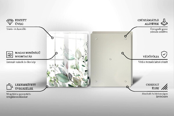 Tábua cozinha Plantas em aquarela