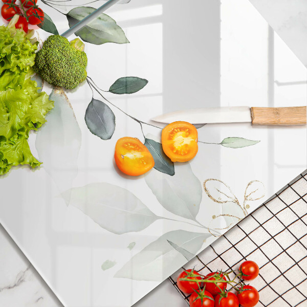 Tábua de cortar Folhas de aquarela