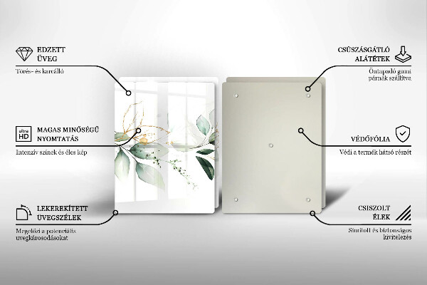 Tábua de cortar Folhas de aquarela