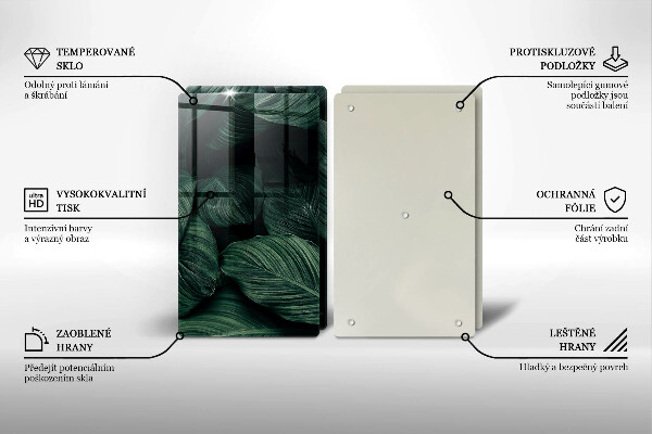 Tábua corte Folhas escuras