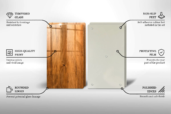 Tábua de vidro Tábuas de madeira