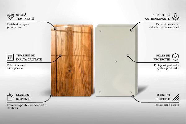 Tábua de vidro Tábuas de madeira