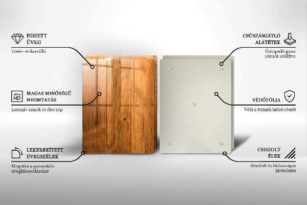 Tábua de vidro Tábuas de madeira