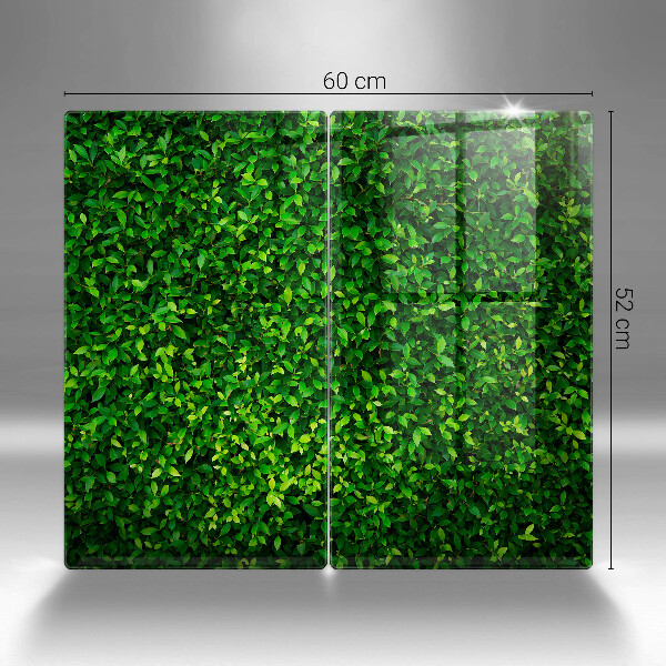 Tábua de corte de vidro Planta com folhas pequenas