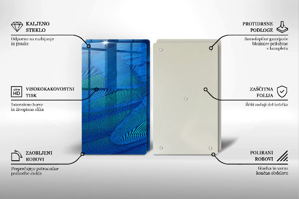 Tábua de cortar alimentos penas de pássaros