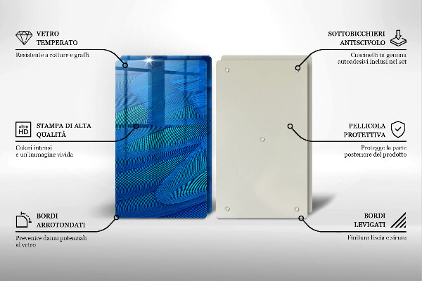Tábua de cortar alimentos penas de pássaros