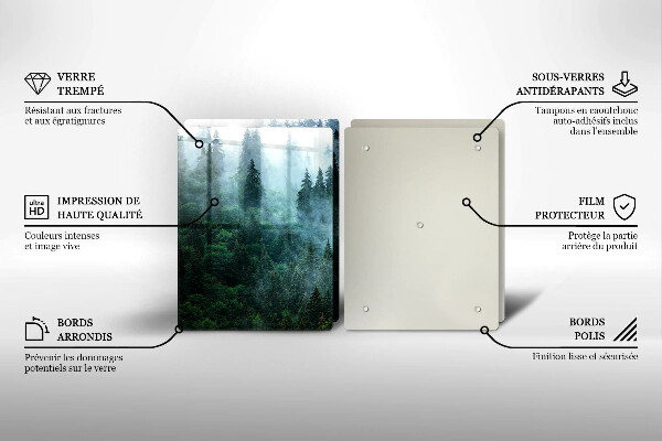 Tábua para cozinha Floresta no nevoeiro