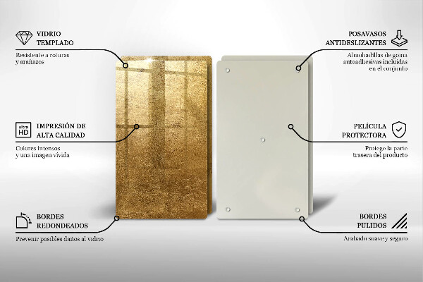 Tábua de cortar alimentos Fundo de textura dourada