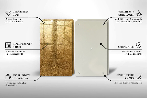 Tábua de cortar alimentos Fundo de textura dourada