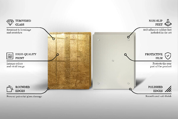Tábua de cortar alimentos Fundo de textura dourada