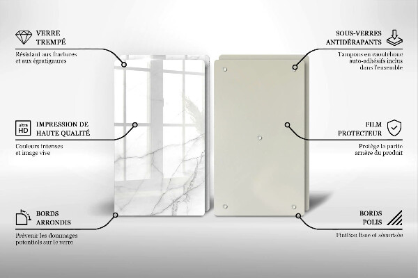 Tábua de cortar Fundo de pedra de mármore