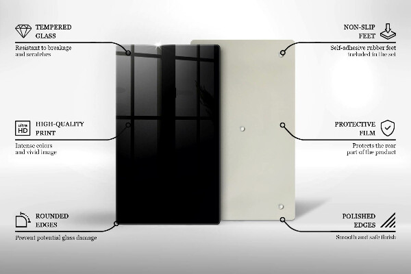 Tábua de corte Cor preta