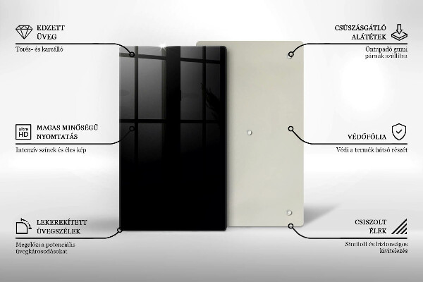 Tábua de corte Cor preta