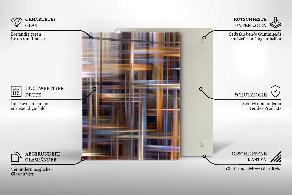 Tábua de vidro Cor amarela