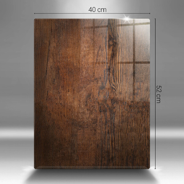 Tábua de corte de vidro Placa de madeira escura