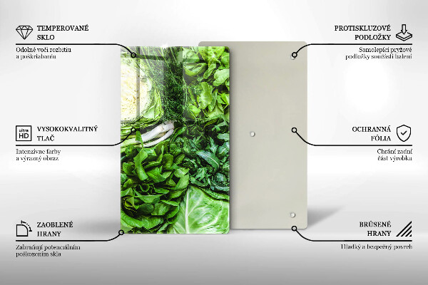 Tábua corte Vegetais verdes